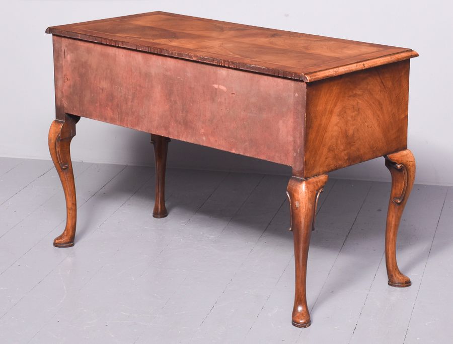 Antique George I Style Crossbanded Figured Walnut Side Table/Desk