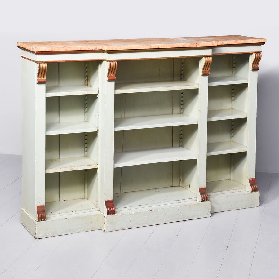 Painted & Scumbled Open Bookcase