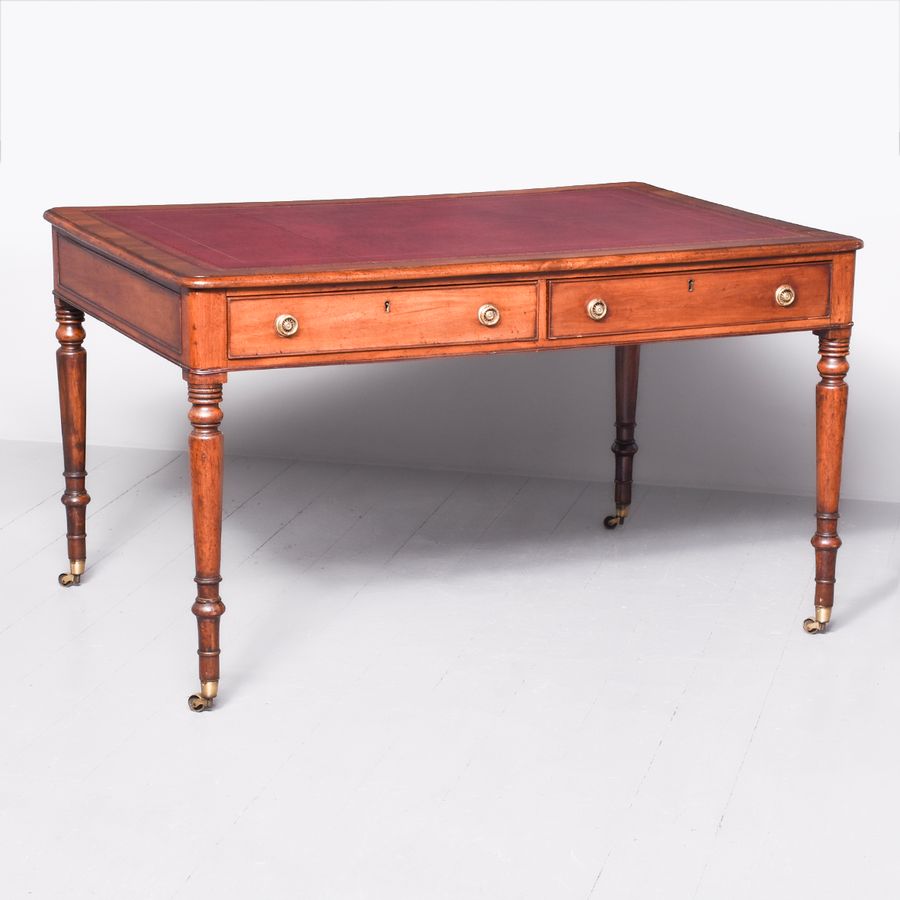 Quality William IV Mahogany Partners Library Table in Pristine Condition