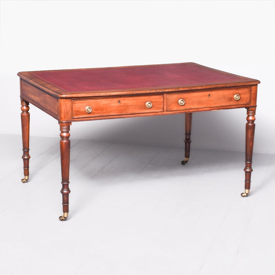 Antique Quality William IV Mahogany Partners Library Table in Pristine Condition