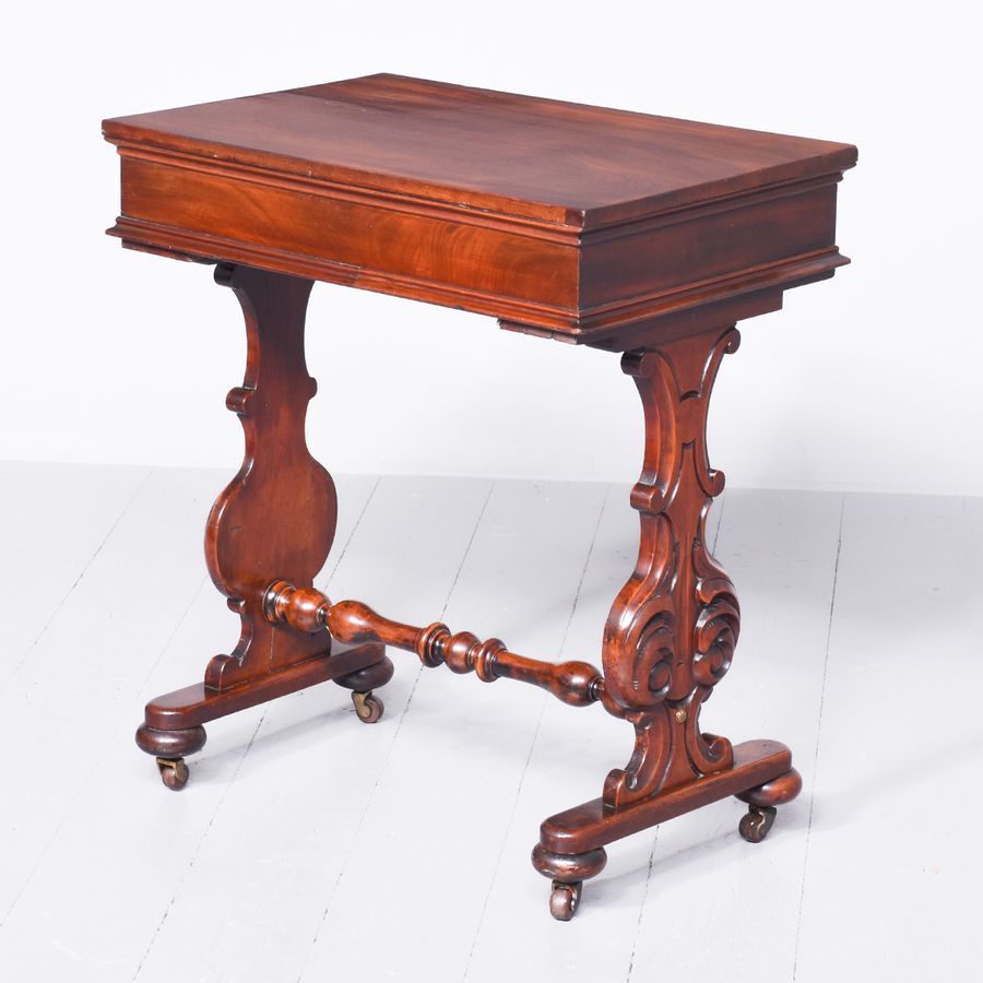Antique Attractive Early Victorian Neat-Sized Mahogany Side Table