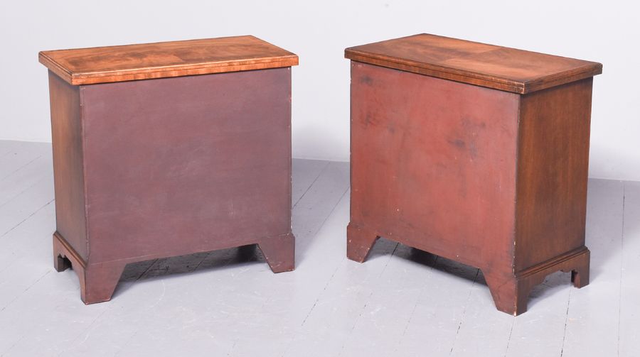 Antique Rare Pair of George III Style Bachelor’s Chests with Brushing Slides