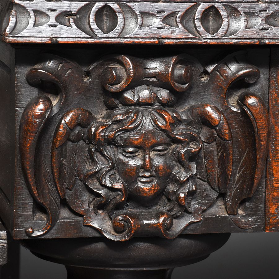 Antique Large Carved Dutch/Flemish Carved Hallstand