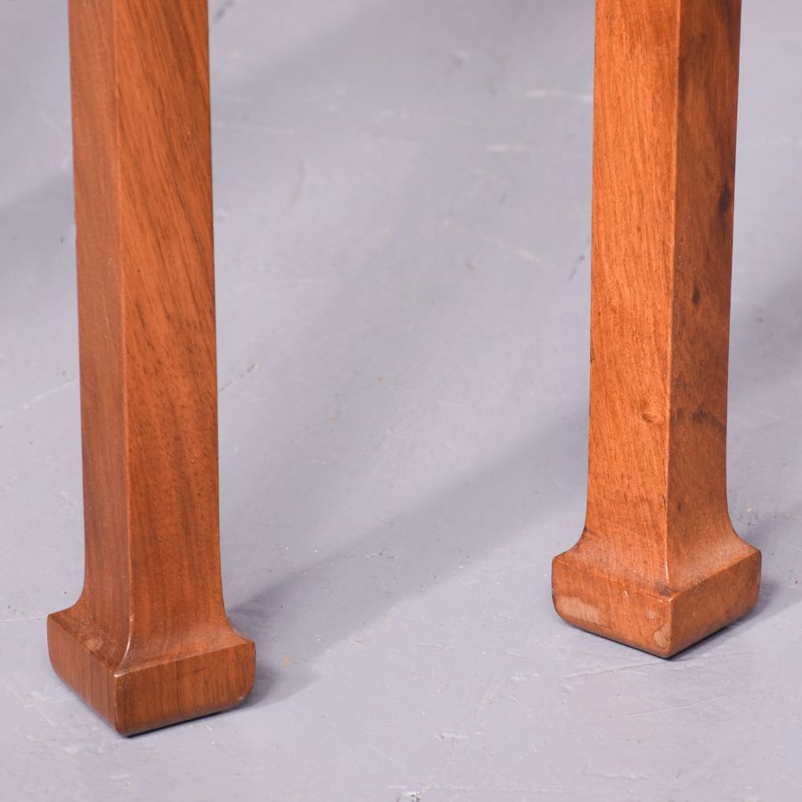 Antique Pair of Bow-Fronted Walnut Side Tables