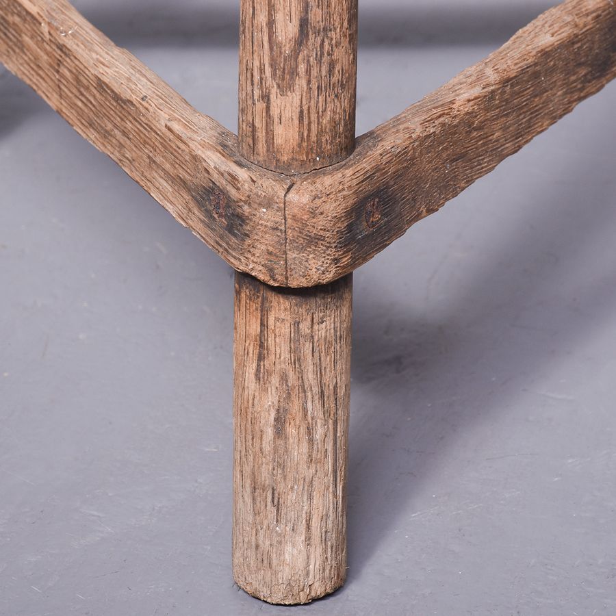 Antique Solid Oak Cricket Style Stool