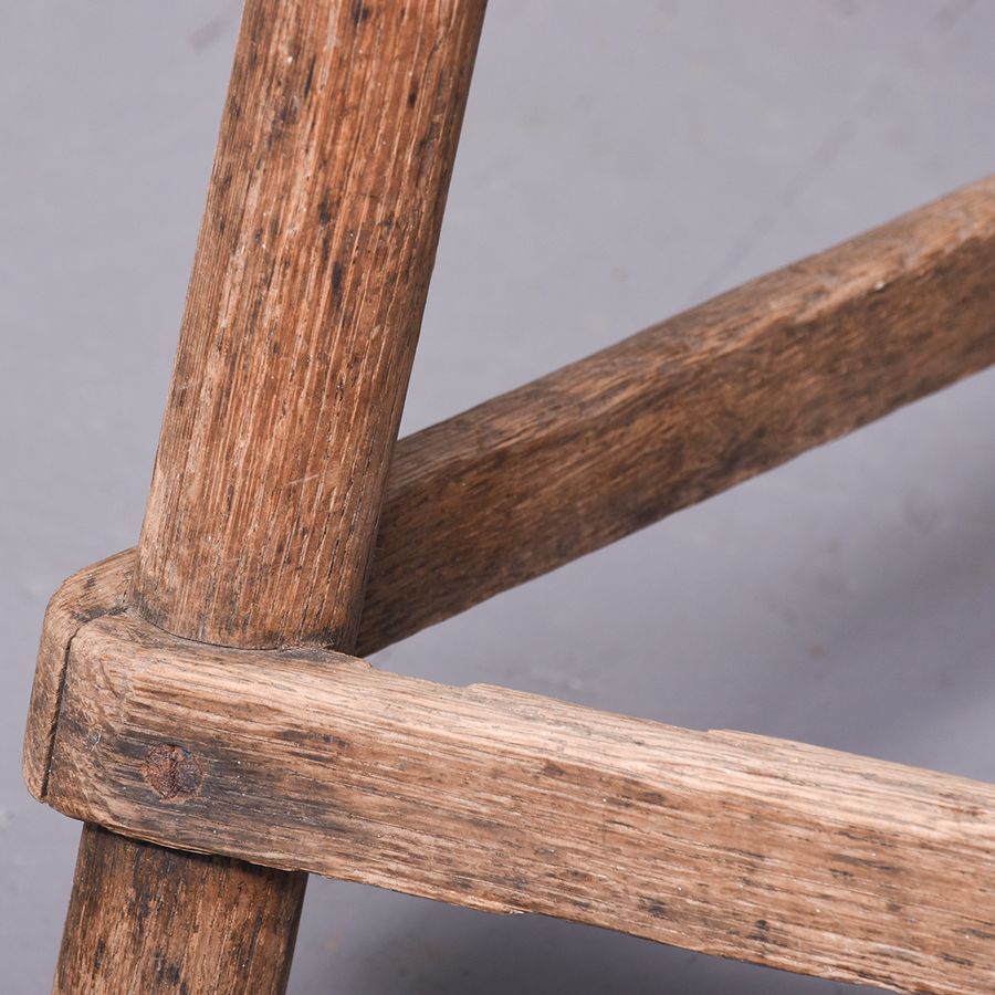 Antique Solid Oak Cricket Style Stool