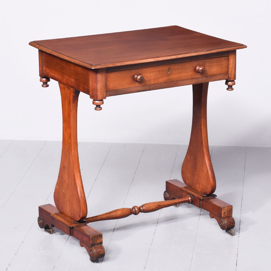 Neat-sized, low William IV mahogany side or lamp table