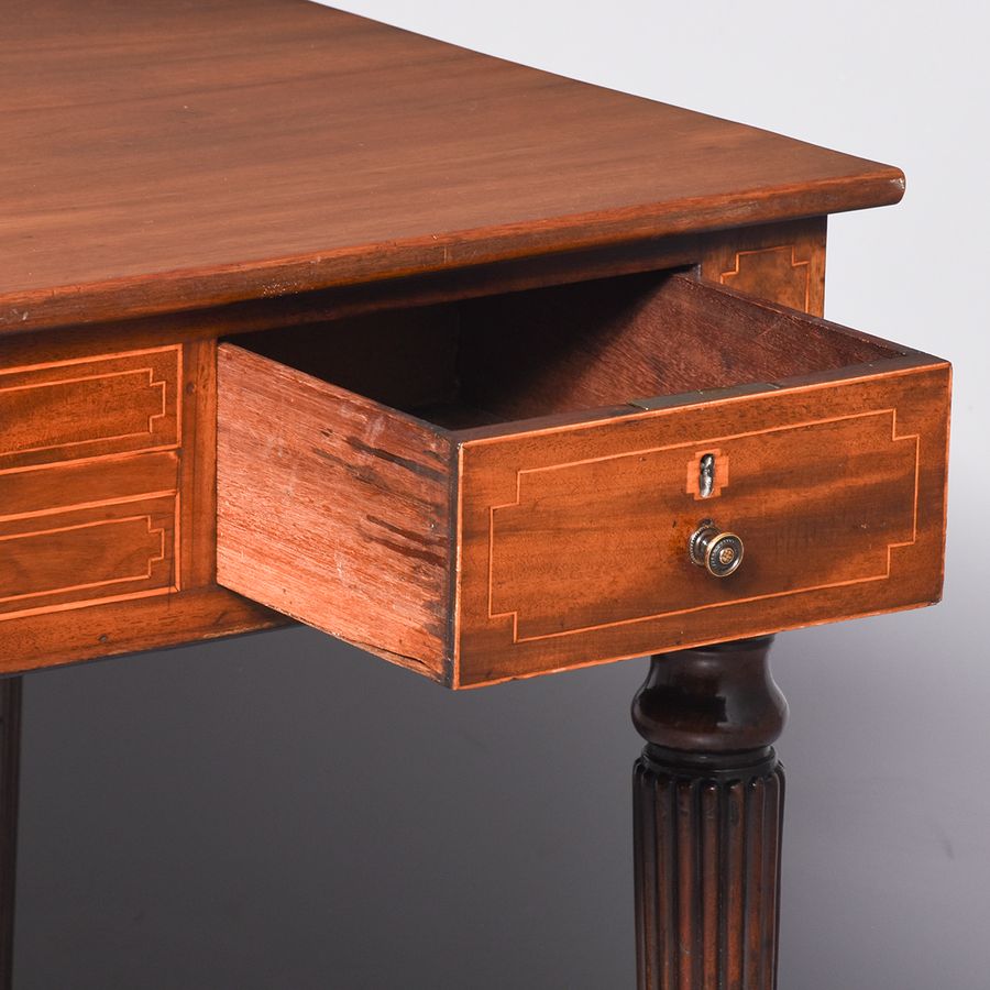 Antique Free-Standing Mahogany Library Table