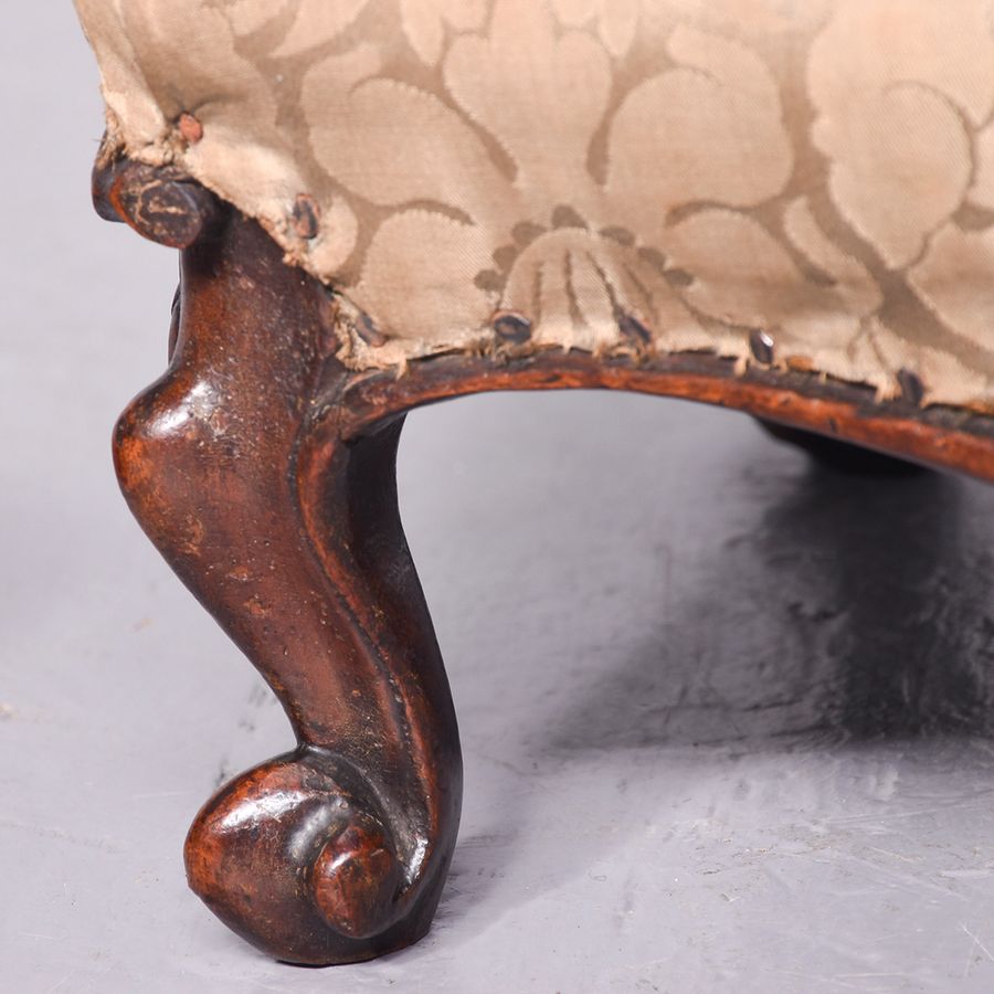 Antique Pair of Victorian carved mahogany footstools.