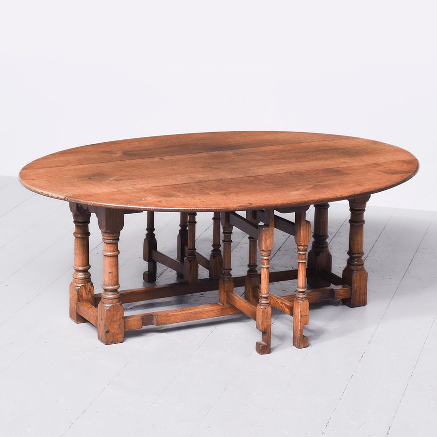 Antique Solid Oak Drop-leaf Coffee Table