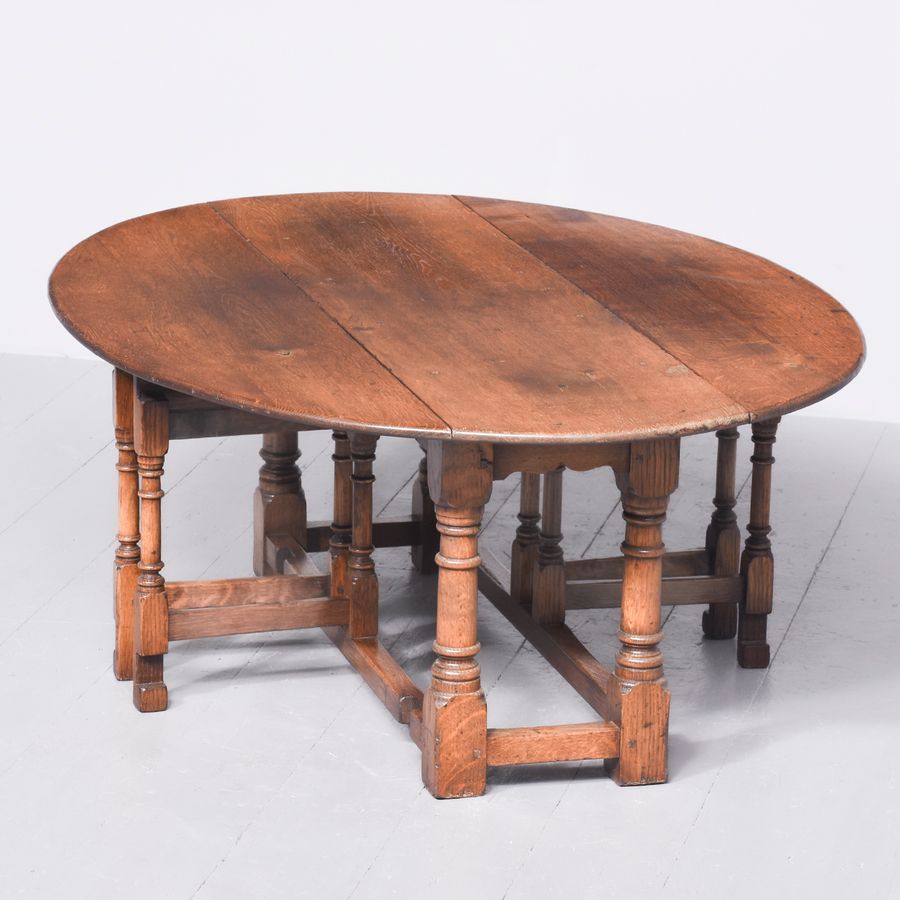 Antique Solid Oak Drop-leaf Coffee Table