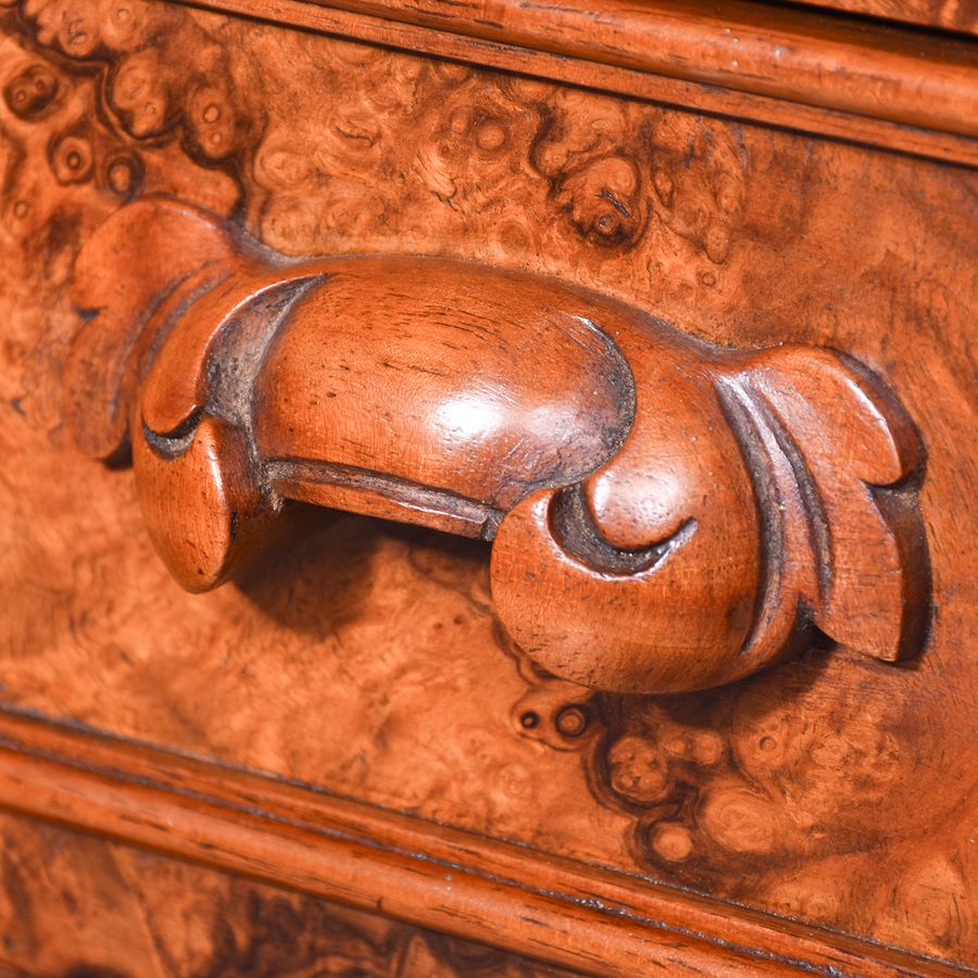 Antique Pair of Burr-Walnut Bedside Cabinets