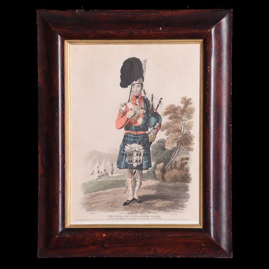 Framed Scottish Highland Piper Print