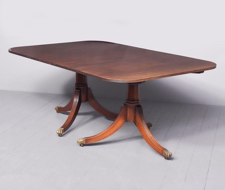 George III Style Solid Mahogany Dining Table