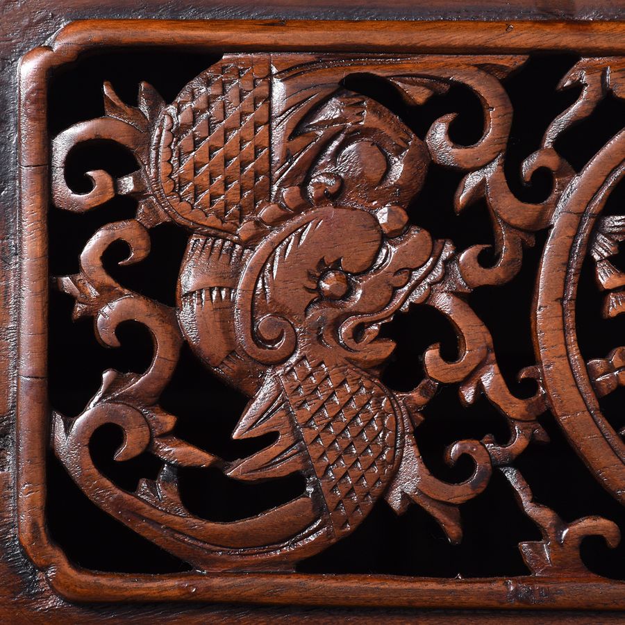 Antique 19th Century or Earlier Carved Hardwood Chinese Cupboard