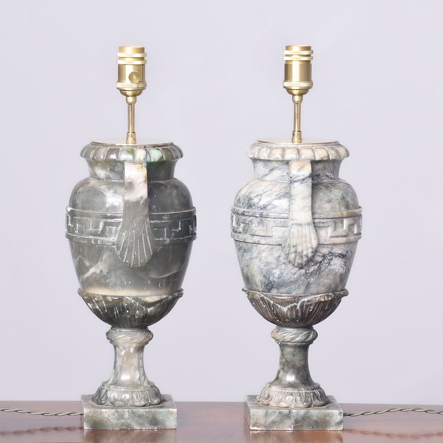 Antique Pair of Classical Urns converted to Electricity