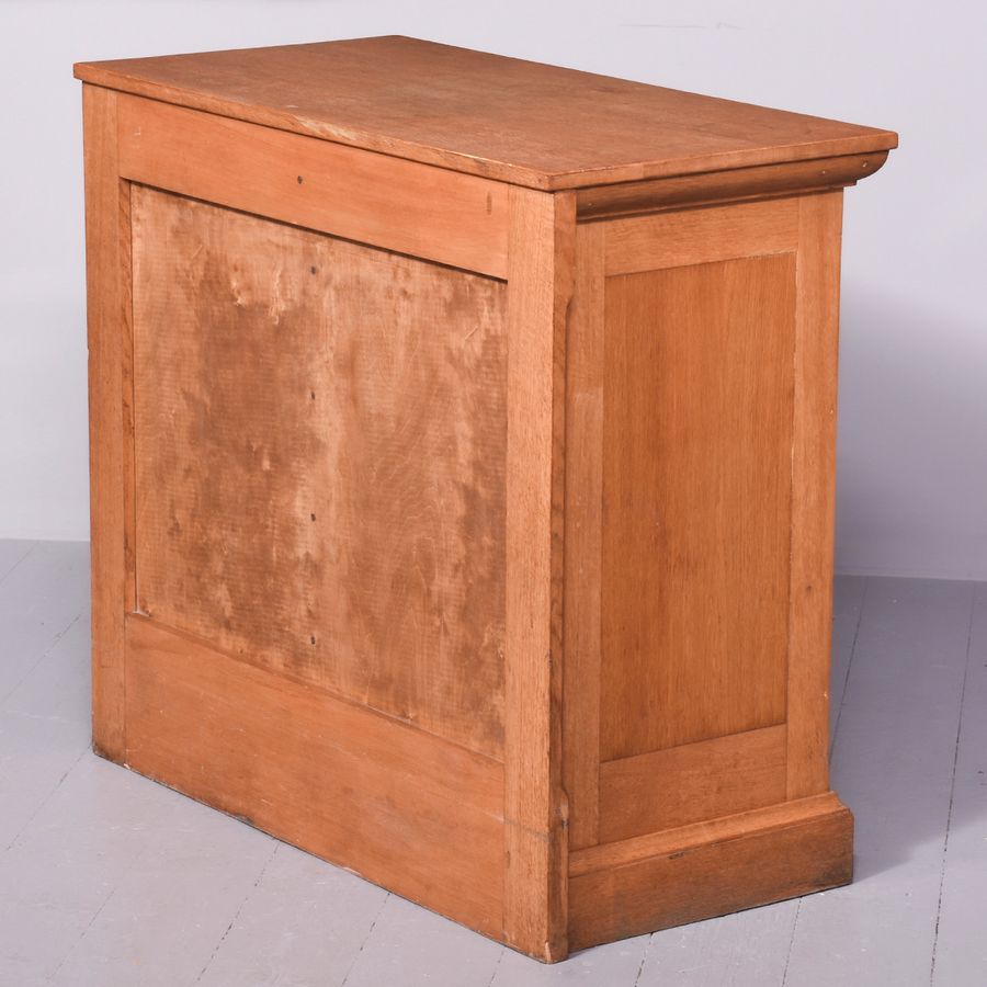 Antique Gothic Style Oak Side Cabinet