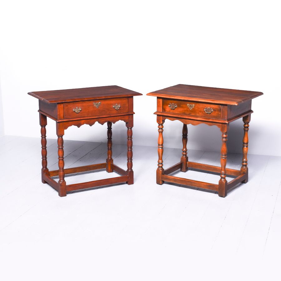 Antique Matched Pair of Walnut Tables