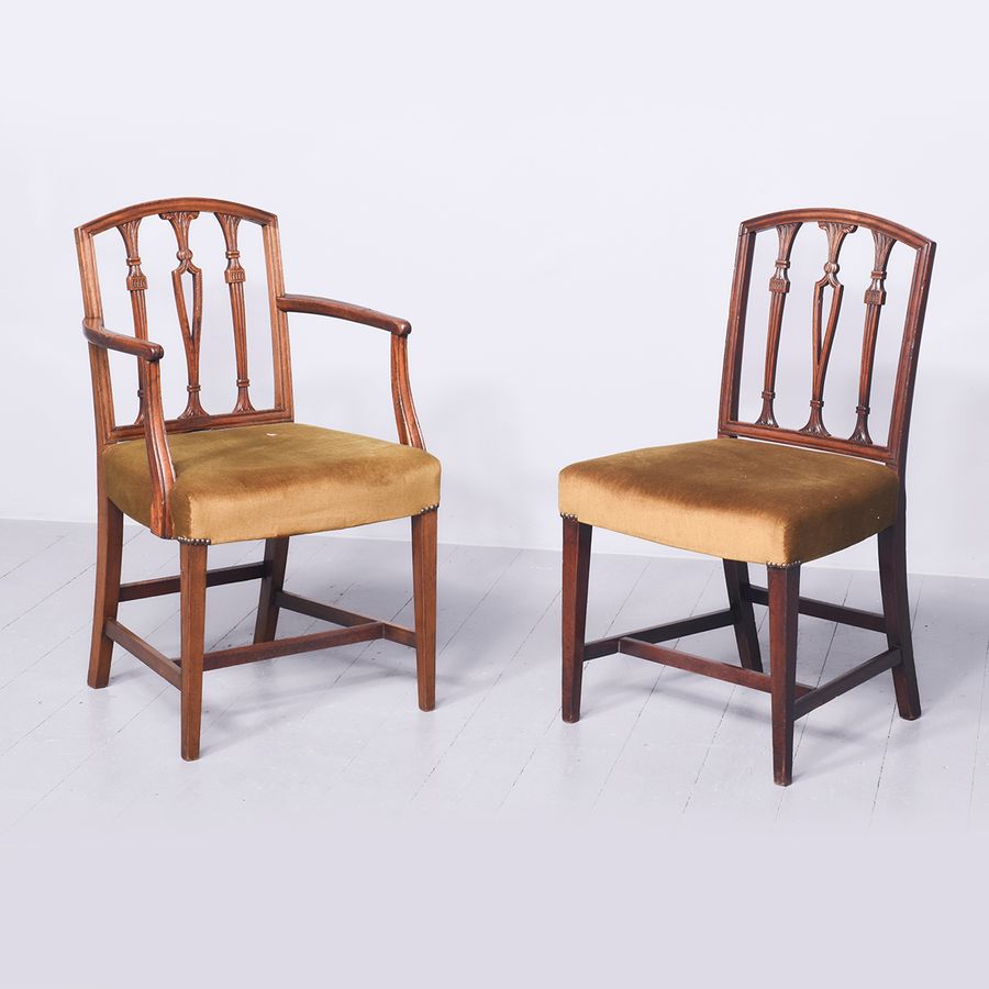 Antique Set of 10 George III Dining Chairs