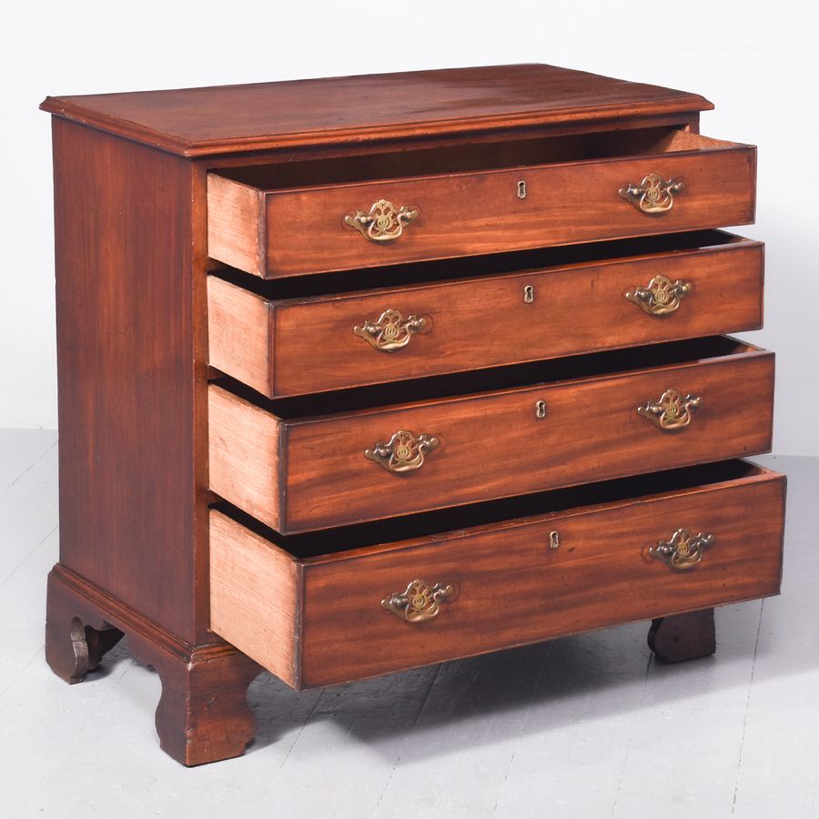 Antique Quality Neat-Sized George III Mahogany Chest Of Drawers