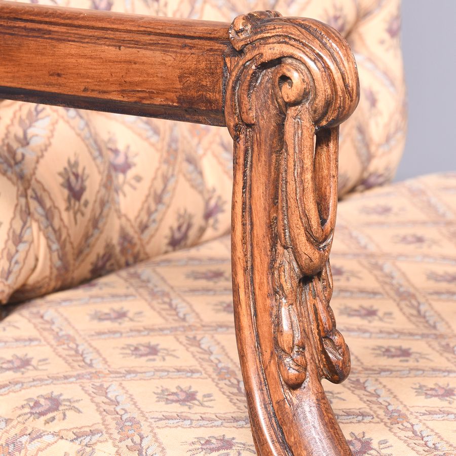Antique Elegant Carved Armchair