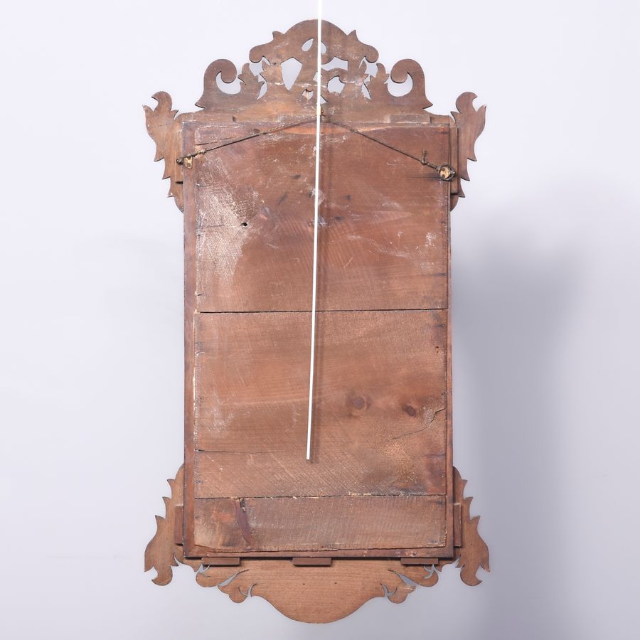 Antique Inlaid Fretwork Mirror