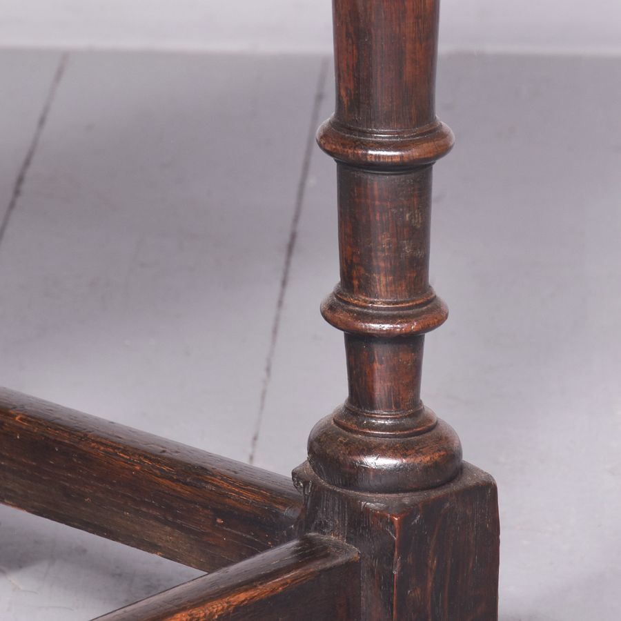 Antique Jacobean-Style Oak Occasional Table Or Large Stool 