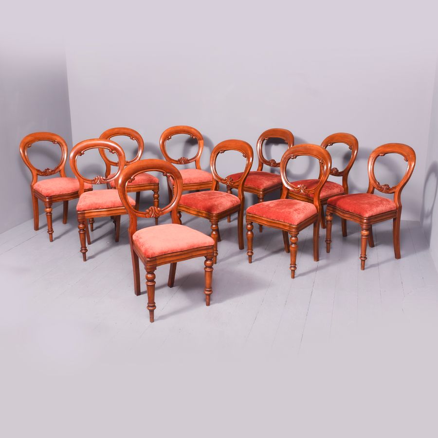 10 Scottish Balloon Back Dining Chairs