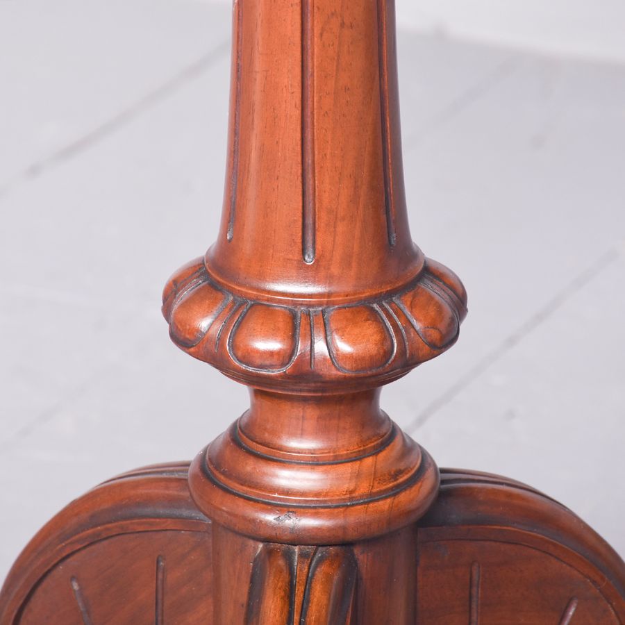 Antique Rare Pair of Victorian Carved Mahogany Occasional Tables