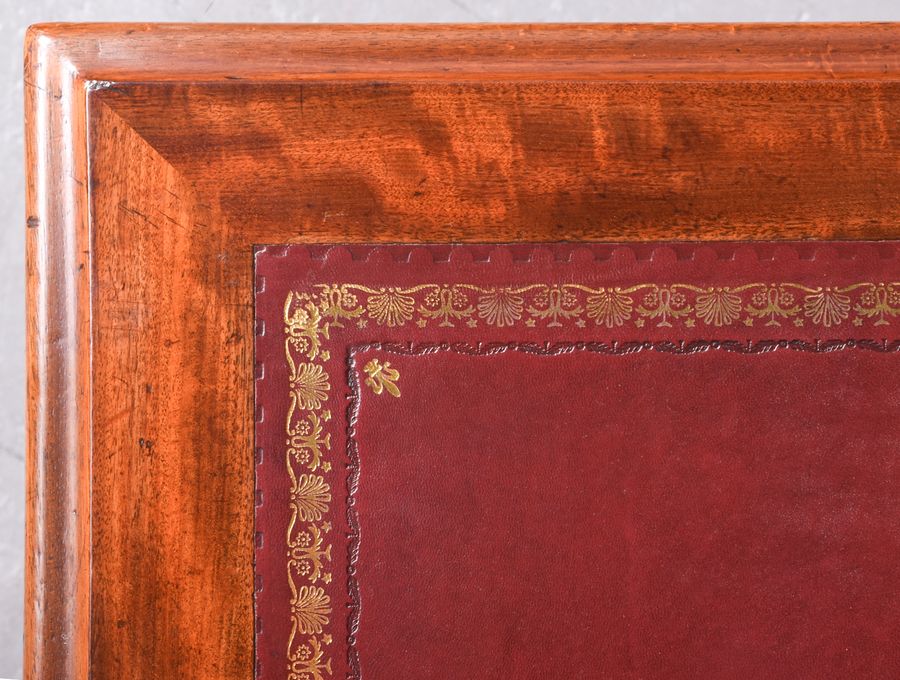 Antique Victorian Mahogany Faux Partners Desk