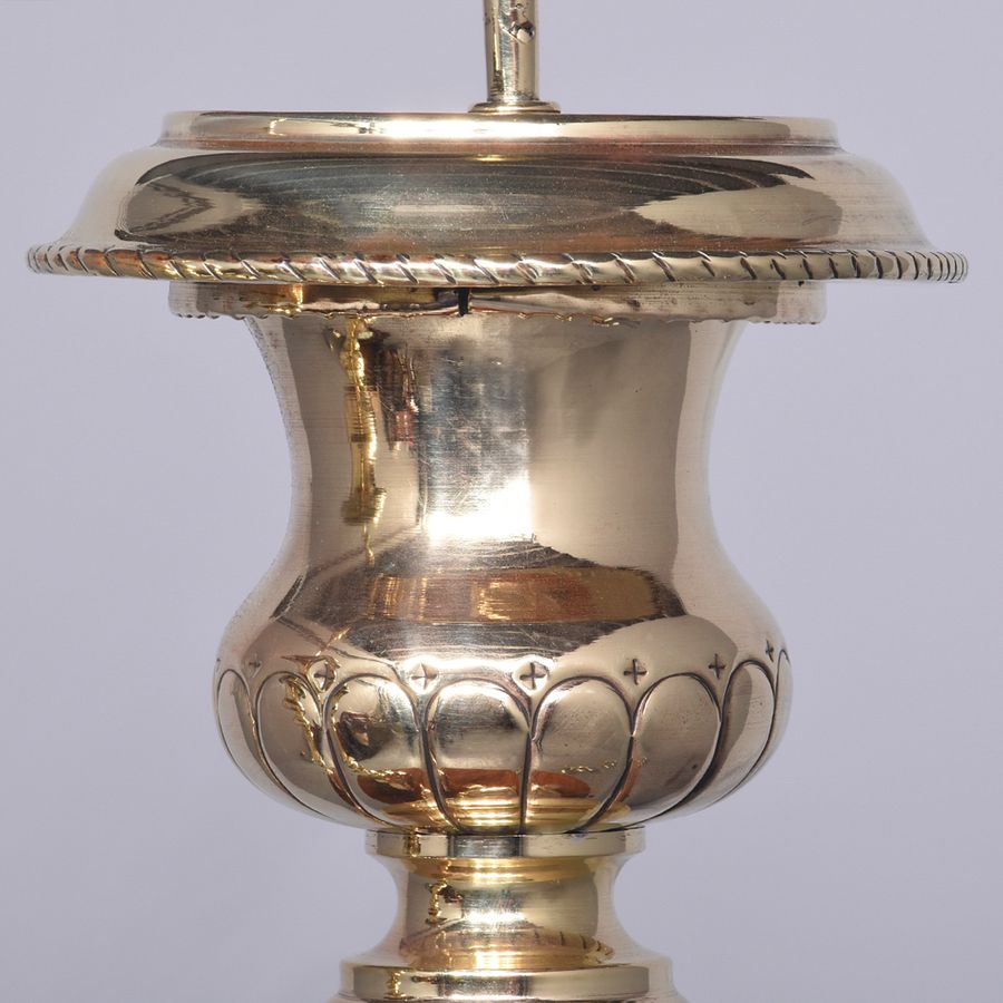 Antique Massive Pair of Baroque Style Italian Lamps