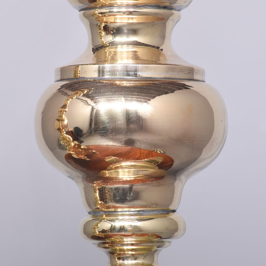 Antique Massive Pair of Baroque Style Italian Lamps