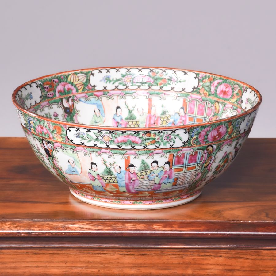 Qing Dynasty Cantonese (Mandarin) Punch Bowl