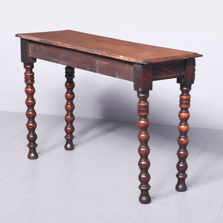 Antique Narrow Oak Hall Table