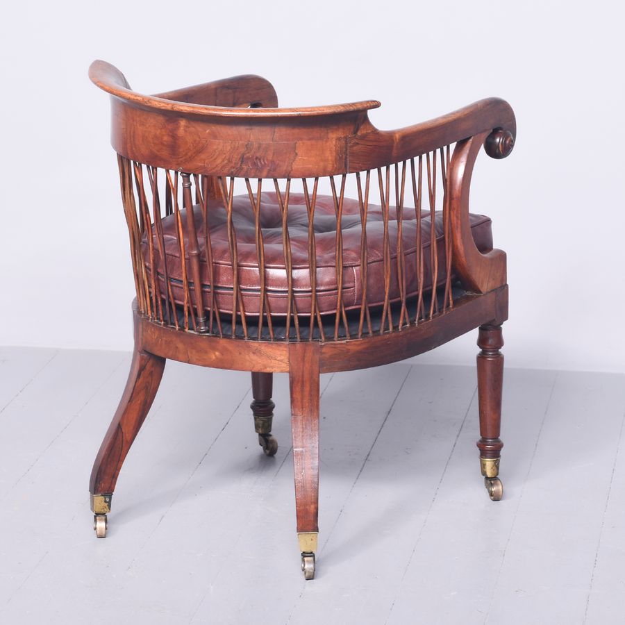 Antique Regency Rosewood Library Chair