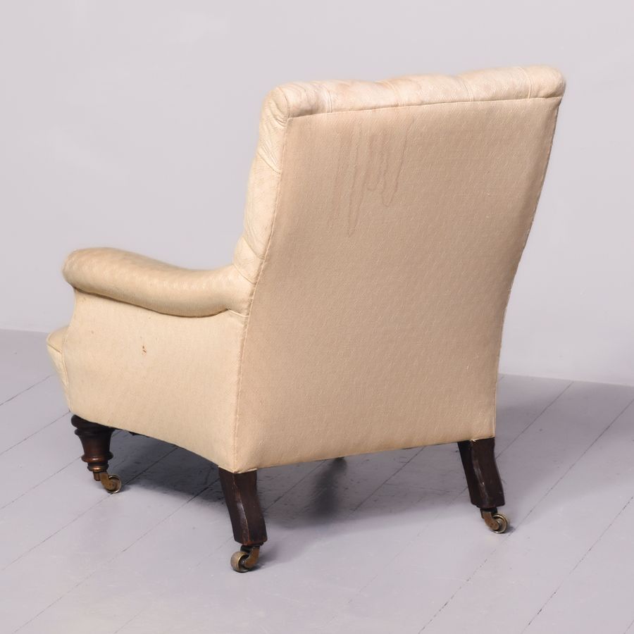 Antique Victorian Upholstered Easy Chair