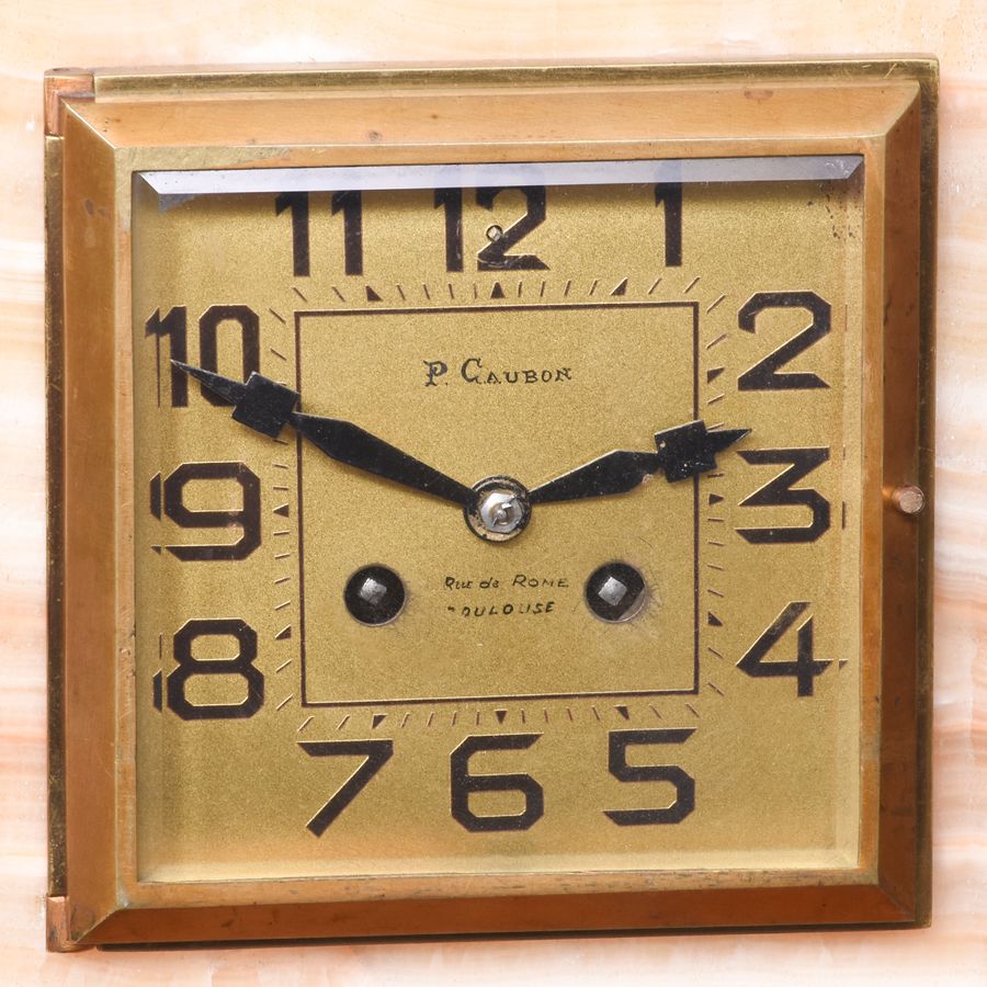 Antique French Art Deco 3 Piece Clock Set