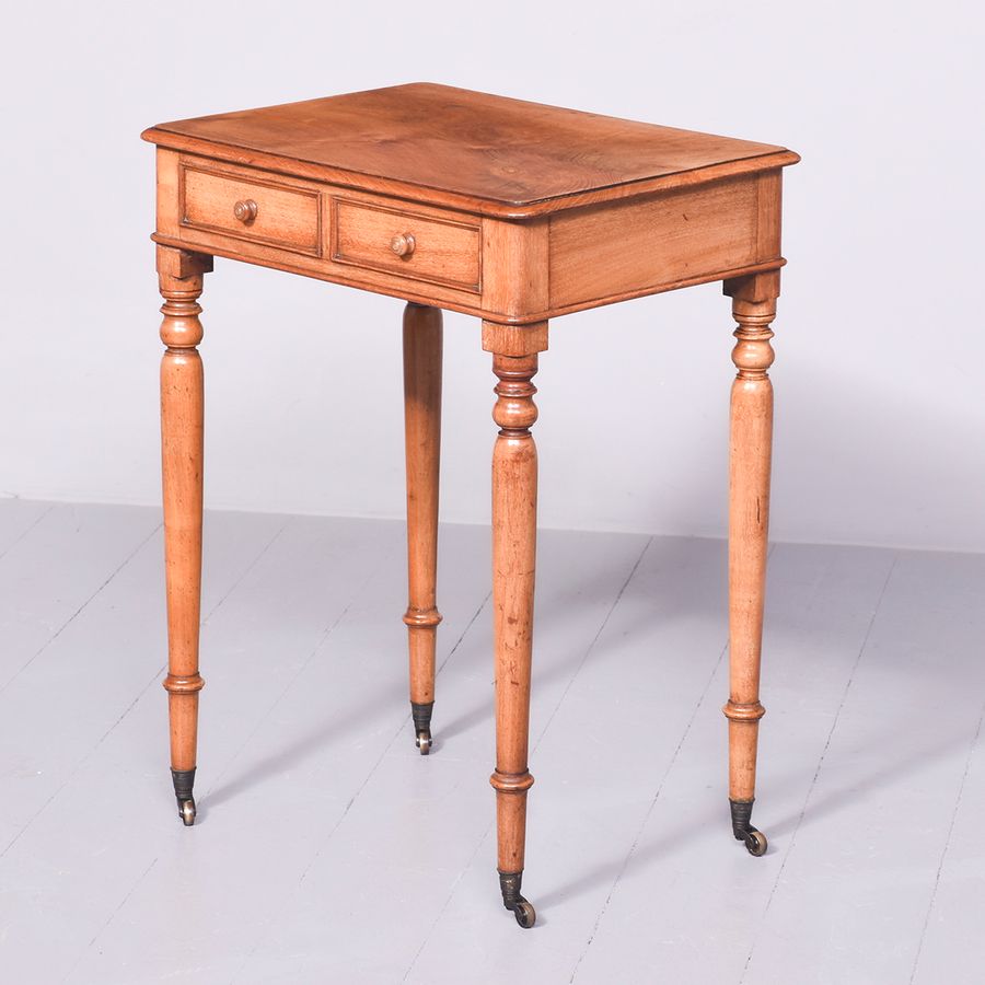 Antique A Diminutive Victorian Walnut Side Table 