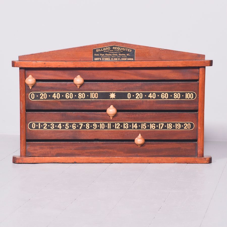 Victorian Billiard Score Board