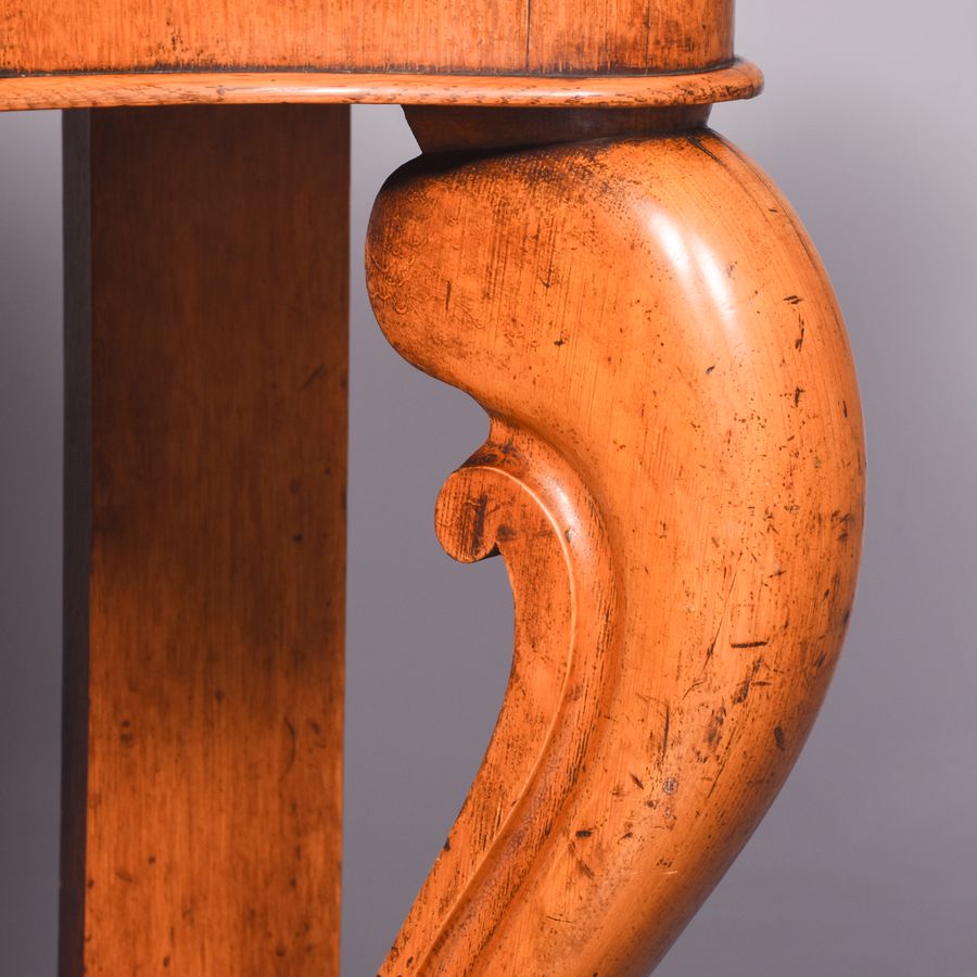 Antique Serpentine Shaped Oak Hall Table