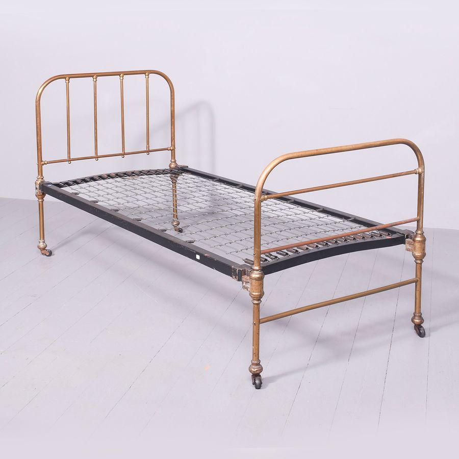 Antique 2 Pairs of Victorian Single Brass Beds