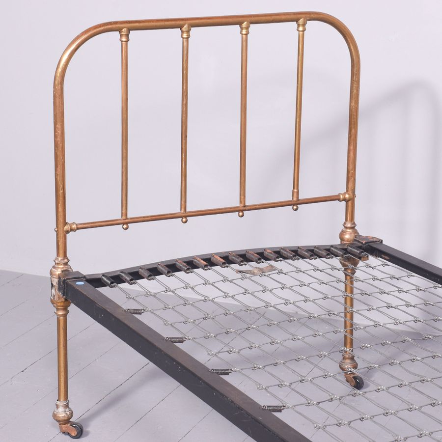 Antique 2 Pairs of Victorian Single Brass Beds