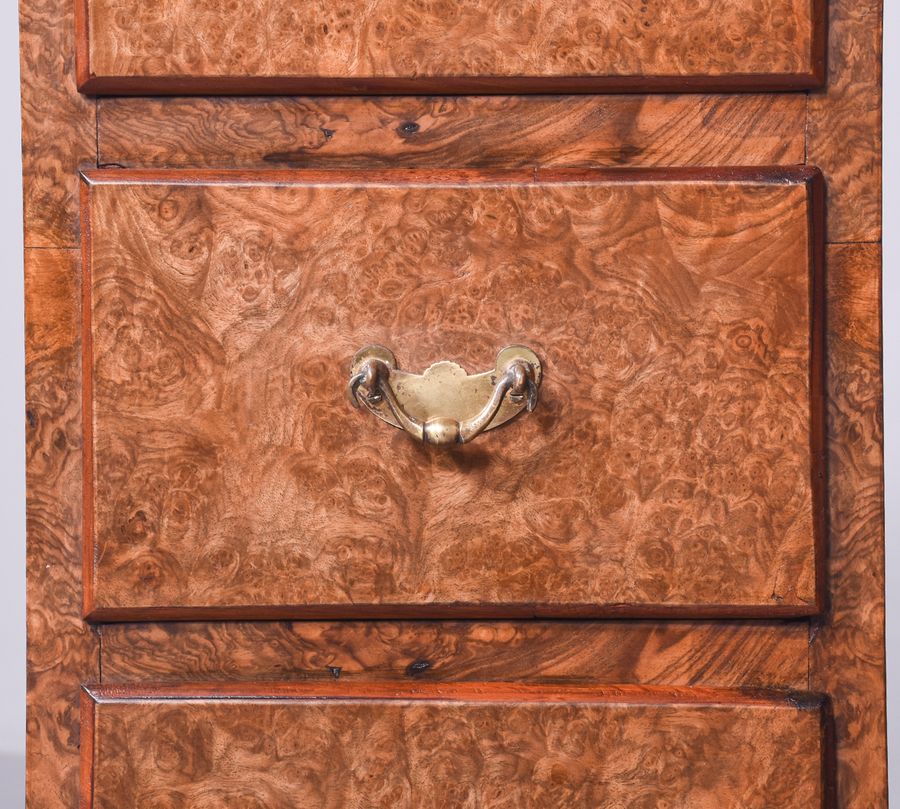 Antique Pair of Victorian Burr & Figured Walnut Neat-Sized Chests of Drawers/Bedside Lockers