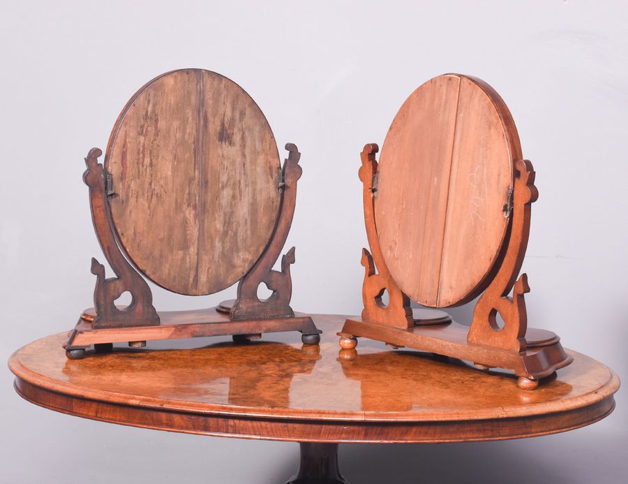 Antique Pair of Victorian Toilet Mirrors
