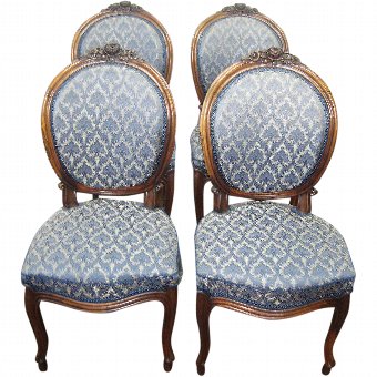 Set of 4 French Victorian Side Chairs