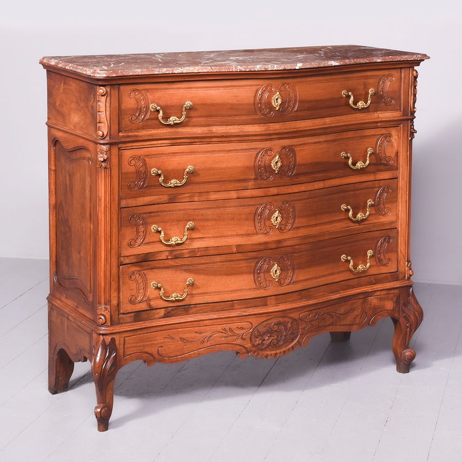 French Louis IV Style Marble Topped Commode