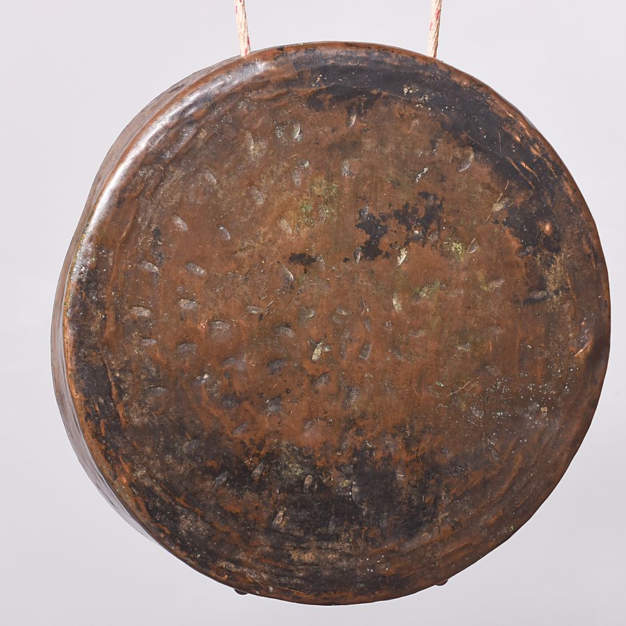 Antique Circular Victorian Oak Dinner Gong