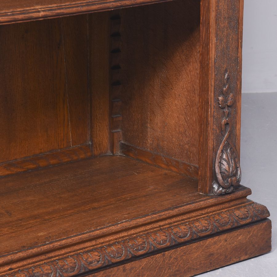 Antique Carved French Open Bookcase