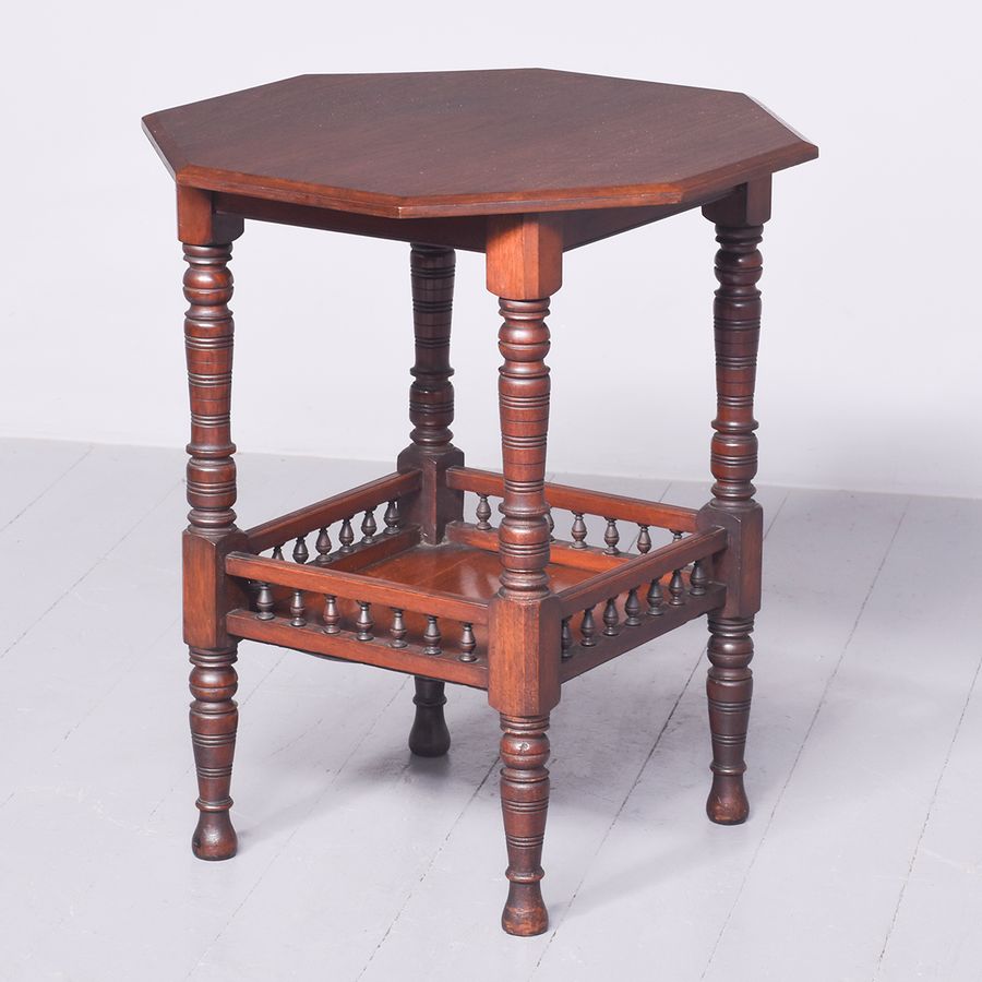 Octagonal Straight-Grained Italian Walnut Occasional Table by James Shoolbred & Company