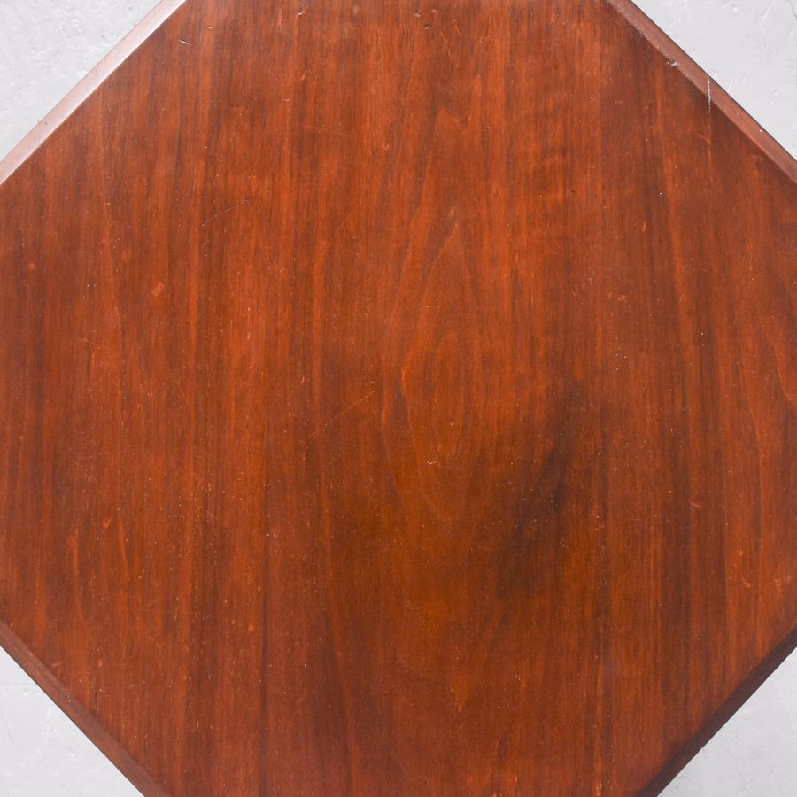 Antique Octagonal Straight-Grained Italian Walnut Occasional Table by James Shoolbred & Company
